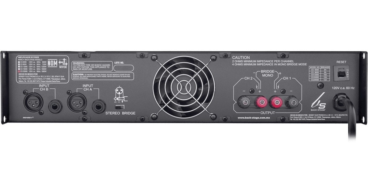 AMPLIFICADOR DE AUDIO BACKSTAGE CS-20000